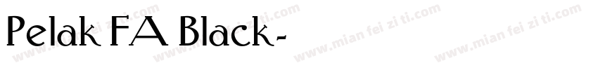 Pelak FA Black字体转换